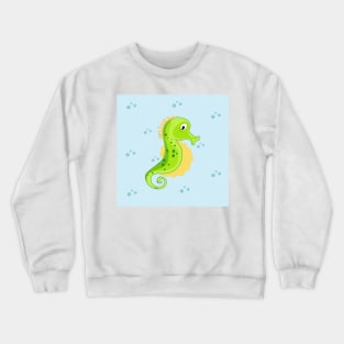 Ocean life - seahorse in the free ocean Crewneck Sweatshirt